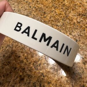 Balmain White Logo Headband